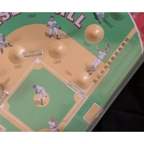 VTG Schylling Play Ball Baseball Pinball Table Top Handheld Game Toy Chicago - Picture 4 of 12